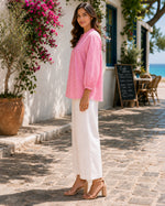 Load image into Gallery viewer, Pink Checked Pure Cotton Top