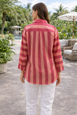 Load image into Gallery viewer, Verticals Striped Pink Shirt