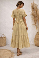 Load image into Gallery viewer, Light beige emb dress