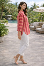 Load image into Gallery viewer, Verticals Striped Pink Shirt
