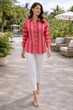 Load image into Gallery viewer, Verticals Striped Pink Shirt