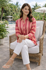 Load image into Gallery viewer, Verticals Striped Pink Shirt