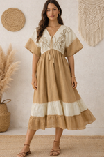 Load image into Gallery viewer, Sencei Rustic Charm Tassel Dress