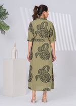 Load image into Gallery viewer, Sencei Handcrafted Cotton Maxi Dress with Embroidered Paisley Motif