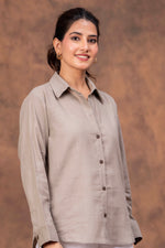 Load image into Gallery viewer, Sencei Women’s Solid Cotton Blend Casual Shirt with Button-Down Front