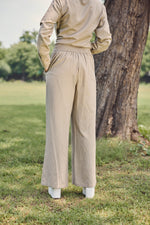 Load image into Gallery viewer, Sencei Women’s Cotton Linen Co-ord Set | Stylish Summer Shirt & Wide-Leg Pants | Breathable Two-Piece Lounge & Travel Wear