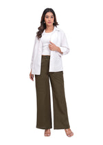Load image into Gallery viewer, Sencei Women’s Elegant Cotton Trousers – Relaxed Fit, Wide Leg