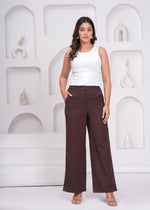 Load image into Gallery viewer, Sencei Women’s Elegant Cotton Trousers – Relaxed Fit, Wide Leg