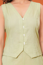 Load image into Gallery viewer, Sencei Women's Cotton Sleeveless V-Neck Button Down Top – Lightweight Summer Casual Wear