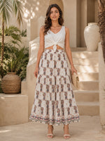 Load image into Gallery viewer, Printed Rayon Crepe Maxi Skirt