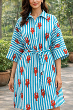 Load image into Gallery viewer, Printed Lobster Short Dress