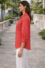 Load image into Gallery viewer, Red stripe shirt