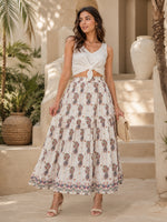 Load image into Gallery viewer, Printed Rayon Crepe Maxi Skirt