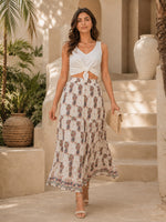 Load image into Gallery viewer, Printed Rayon Crepe Maxi Skirt