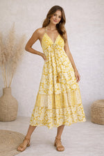 Load image into Gallery viewer, Printed backless dress