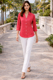 Red stripe shirt