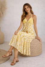 Load image into Gallery viewer, Printed backless dress