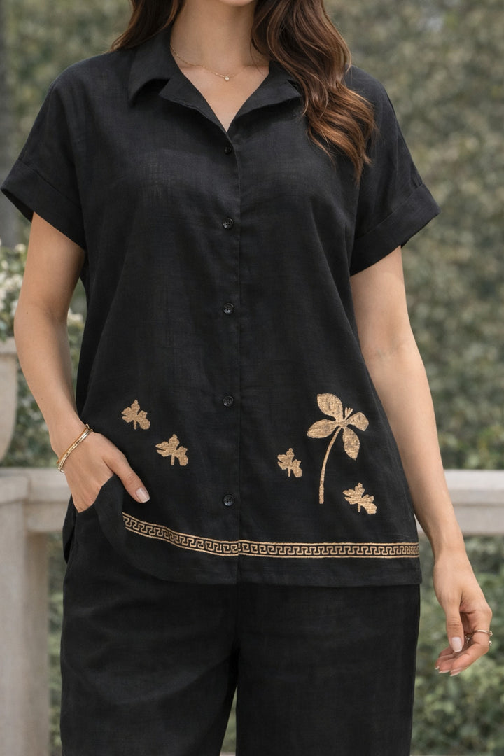 Golden Block Print Co-ord