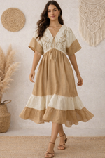 Load image into Gallery viewer, Sencei Rustic Charm Tassel Dress