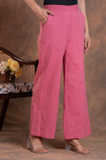 Load image into Gallery viewer, Sencei Women&#39;s Katha Cotton Co-ord Set with Hand Embroidery | Relaxed Fit Top &amp; Bottom | Soft &amp; Breathable Loungewear
