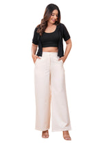 Load image into Gallery viewer, Sencei Women’s Elegant Cotton Trousers – Relaxed Fit, Wide Leg
