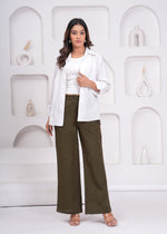 Load image into Gallery viewer, Sencei Women’s Elegant Cotton Trousers – Relaxed Fit, Wide Leg
