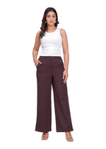 Load image into Gallery viewer, Sencei Women’s Elegant Cotton Trousers – Relaxed Fit, Wide Leg
