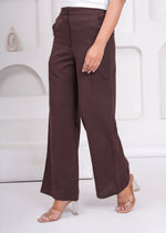 Load image into Gallery viewer, Sencei Women’s Elegant Cotton Trousers – Relaxed Fit, Wide Leg
